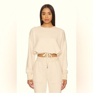 NSF Zuma Drawstring Waist Crew in Naturale, size S